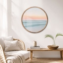 Poster Abstracte Zeegolven Pastel - Botha - Rond