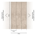 Forest beige creme mat - udtrækkelig 159x280 cm skovtapet træer natur ikke-vævet tapet
