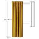 Homing Samtvorhang mit verdeckten Schlaufen Velia safran -  2,45 x 1,4 m