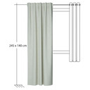 Homing Samtvorhang mit verdeckten Schlaufen Velia ecru -  2,45 x 1,4 m