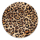 Billede af vild leopard - dyreprint - Tunaboylu - rund – print på aluminium (Alu-Dibond)