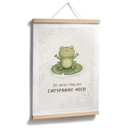 Affirmationsposter 'Ich atme ruhig' mit Frosch für Kinder