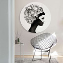 Tableau en Alu-Dibond Ireland Marianna - Fleurs d'Hibiscus - Rond