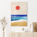 Glasbillede - Rolig strand ved solnedgang - Rivers
