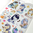 Wallsticker Sticker Manga Enhjørninger