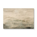 Houten Wanddecoratie Mistig berglandschap aquarel - Ms Tiff