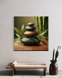 Leinwandbild Zen-Spa-Steine