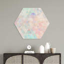 Hexagon Dibond Farverige mosaik-trekanter - Jaszke