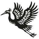 Wallsticker med trane - Elegant fugl