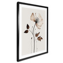 Plakat kwiatowy - suszony kwiat w kolorze kremowym - Treechild