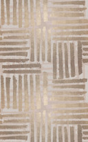 Fototapet Abstrakt stribemønster i greige og beige i børstestil 3,4 x 2,12 m