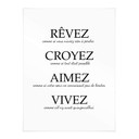 Plakat Rêvez croyez aimez vivez