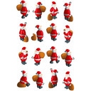 Muursticker Kerstmannen Set