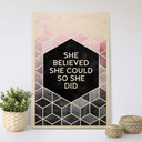 Plakat drewniany Fredriksson - She Believed