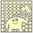 Wallsticker - Selvlysende Monster