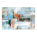 Stoffbild Abstraktes Farbspiel blau orange - Cheney
