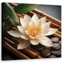 Leinwandbild Steine Zen Blumen