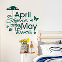 Wandtattoo April showers bring May flowers
