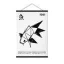 Tekstil plakat Geometrisk Fisk Origami - Krygowski