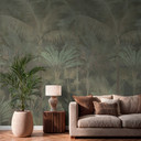 Fototapet palmer jungle udvidelig beige grøn 159x280 cm Ikke-vævet tapet  