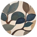 Papier Peint Photo Emil's Garden - Feuilles Botaniques - Sir Edward x Grigory Gladarev - Rond