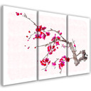 3-delt lærredstryk Cherry Blossom Japan Nature