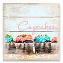 Obraz drewniany Party Cupcakes - 40x41,5 cm
