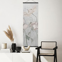 Textielposter vintage stijl bloemen in grijs - Ms Tiff - Panorama