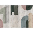 Geometrisk och abstrakt tapet i pastell - Fototapet i non-woven med modern design