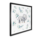 Plakat Słodkie słoniątko między gałęziami boho - UN Designs - Kwadrat