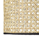Pendelleuchte Toni, beige, 174 x 30 cm, Rattan Pendellampe, dimmbar