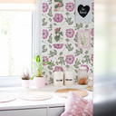 Tapet med mønster - akvarelblomster 05 - pink