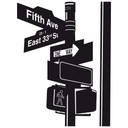 Sticker mural - New York Panneau