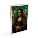 Plakat drewniany Mona Lisa - nowoczesny