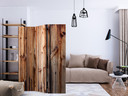 Paravent Séparation de pièce - Chambre en bois, 3 pièces