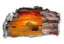 3D Wallsticker med halmballer
