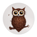 Plakat Coffee Owl - okrągły