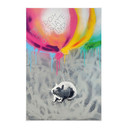 Affiche textile Rat Street Art Ballons Freedom - Habib