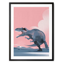 Plakat Dinozaur Giganotosaurus - plakat dla dzieci - brązowy