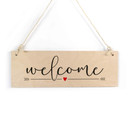 Houten Bordje - Welcome