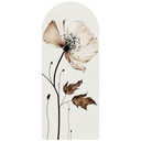 Wallsticker rundbue vægpanel tørret blomst i creme - Treechild - smal