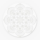 Akrylbillede, vinduesbillede til ophængning Geometrisk Mandala Ornament - Rund