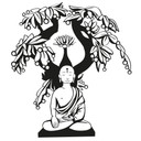 Wallsticker Buddha og visdomstræet