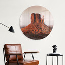 Glasbillede - Klippeformation i Monument Valley - Hugonnard - Rund