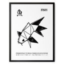 Poster Geometrische Vis Origami - Krygowski