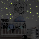 Wallsticker + Navn Astronaut + Stjernelys