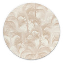 Billede af palmer i junglen beige - Bloomery Decor - rund – print på aluminium (Alu-Dibond)