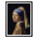 Plakat Pixelart - Vermeer - Dziewczyna z perłą w uszach