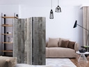 Paravent Séparation de pièce - Béton-bois, 3 pièces