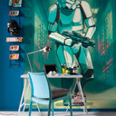 Vlies Fototapete - Mandalorian Stormtrooper Print - 200 x 280 cm